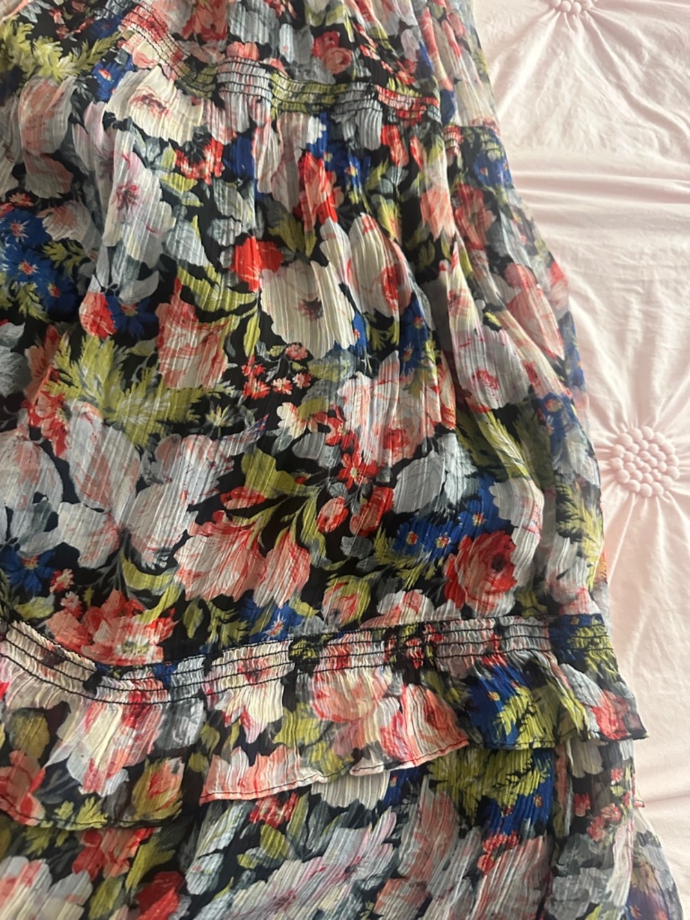 ANTHROPOLOGIE Maria's teared nylon maxi skirt XS S - Picture 5 of 7
